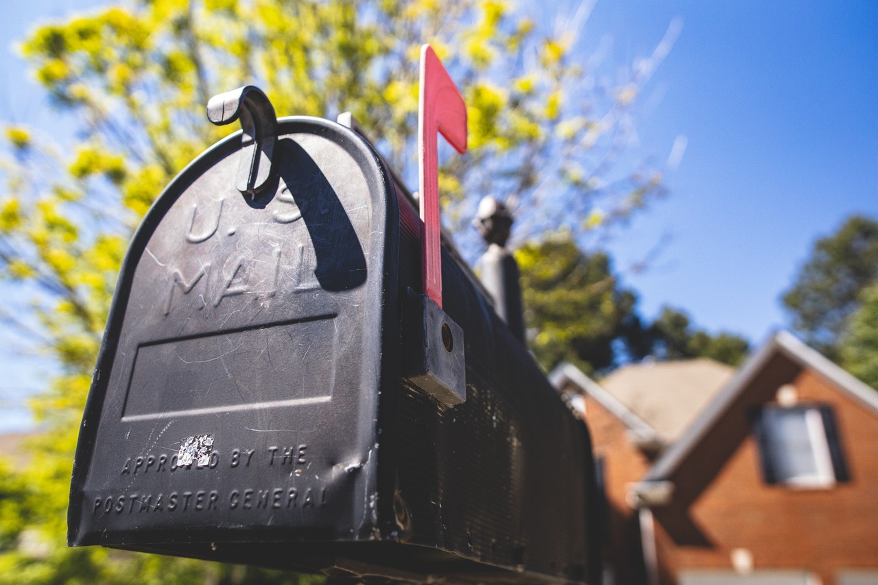 mailbox containing direct mail from business